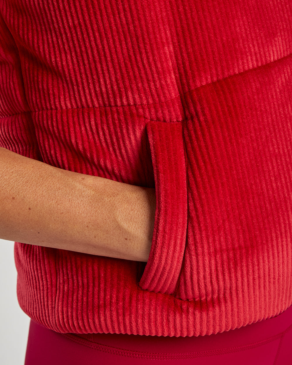 Ribbed Velour Vest