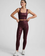 Shiny Plaid Legging