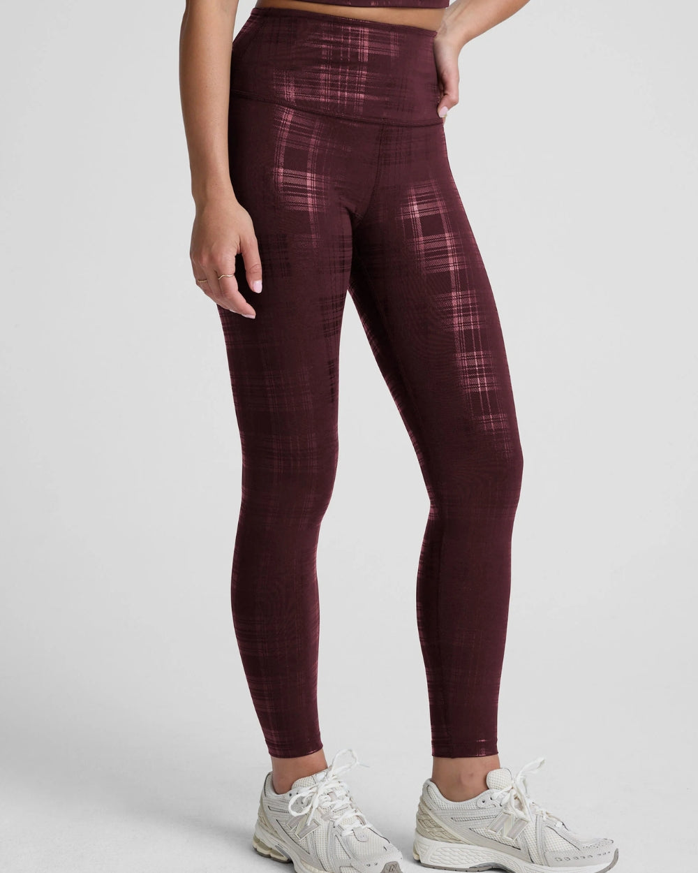 Shiny Plaid Legging