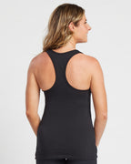 Black Essential Racerback Tank
