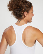 White Essential Racerback Tank