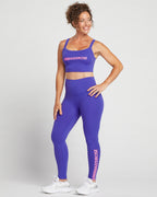 Blue Strappy Legging