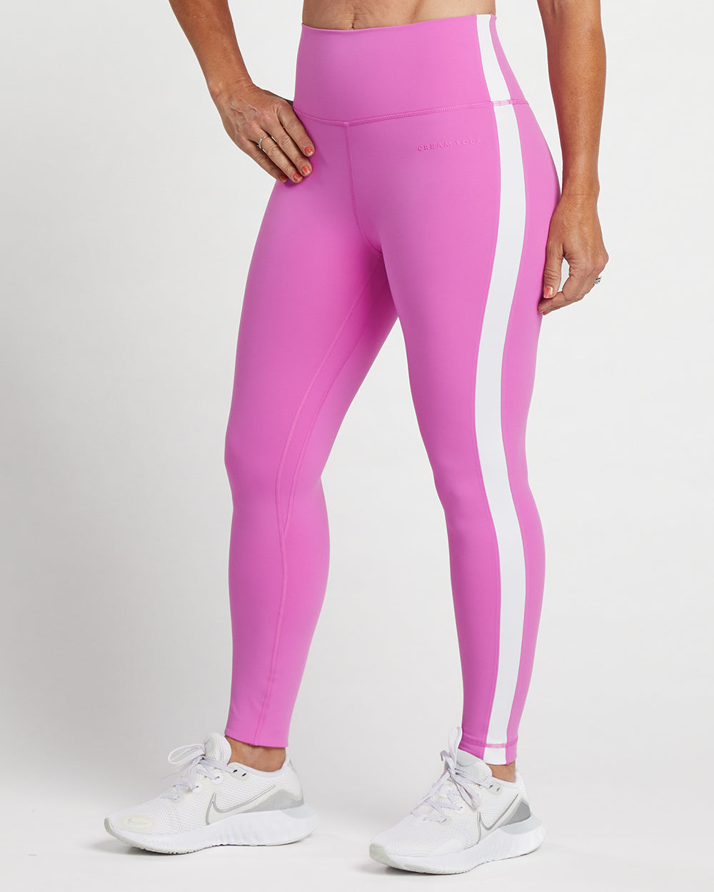Side Stripe Legging - CREAM YOGA