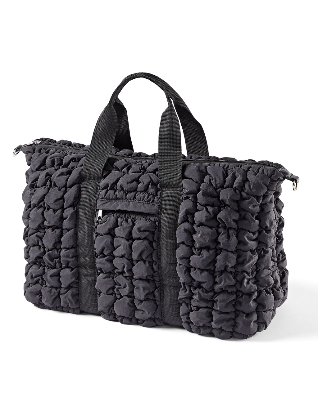 Black Quilted Duffel Bag