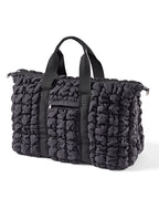 Black Quilted Duffel Bag