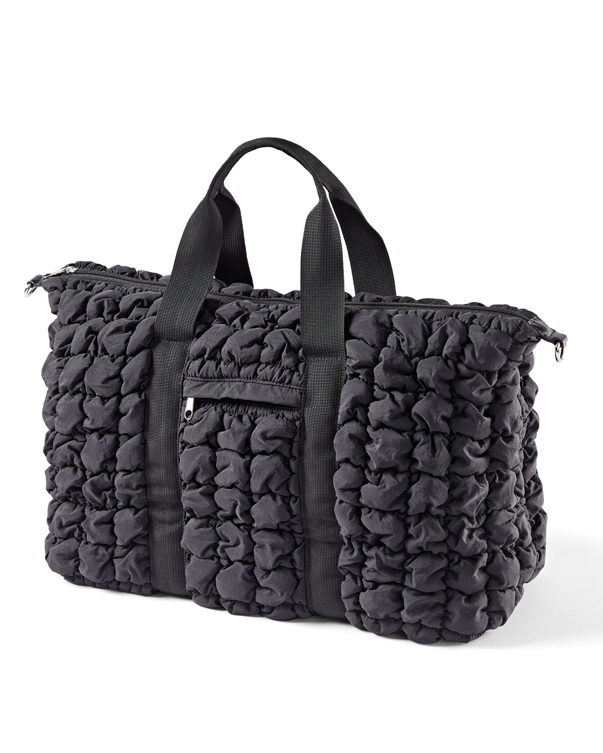 Black Quilted Duffel Bag