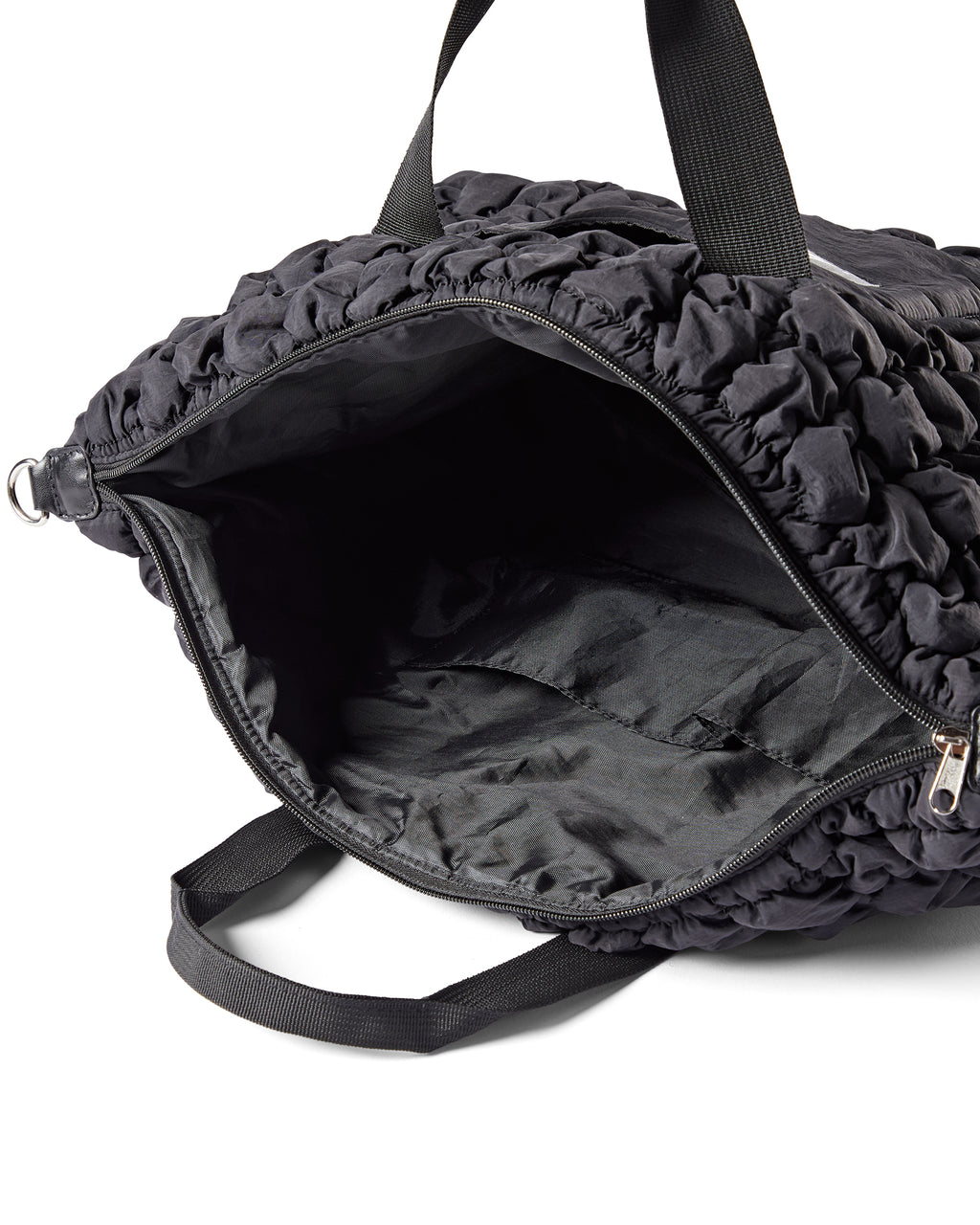 Black Quilted Duffel Bag