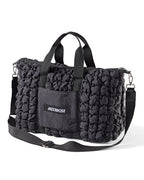 Black Quilted Duffel Bag