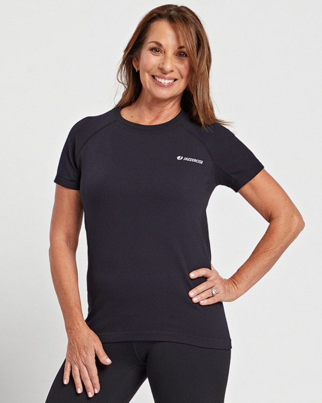 Black Seamless Tee - 90 DEGREE BY REFLEX