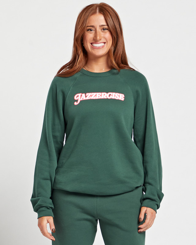 Green Raglan Crewneck - JAZZERCISE