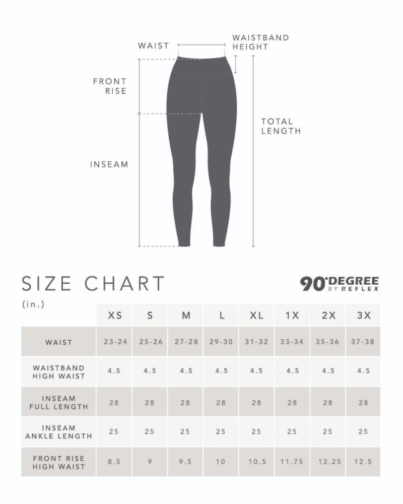 Logo Waistband Legging - 90 DEGREE BY REFLEX
