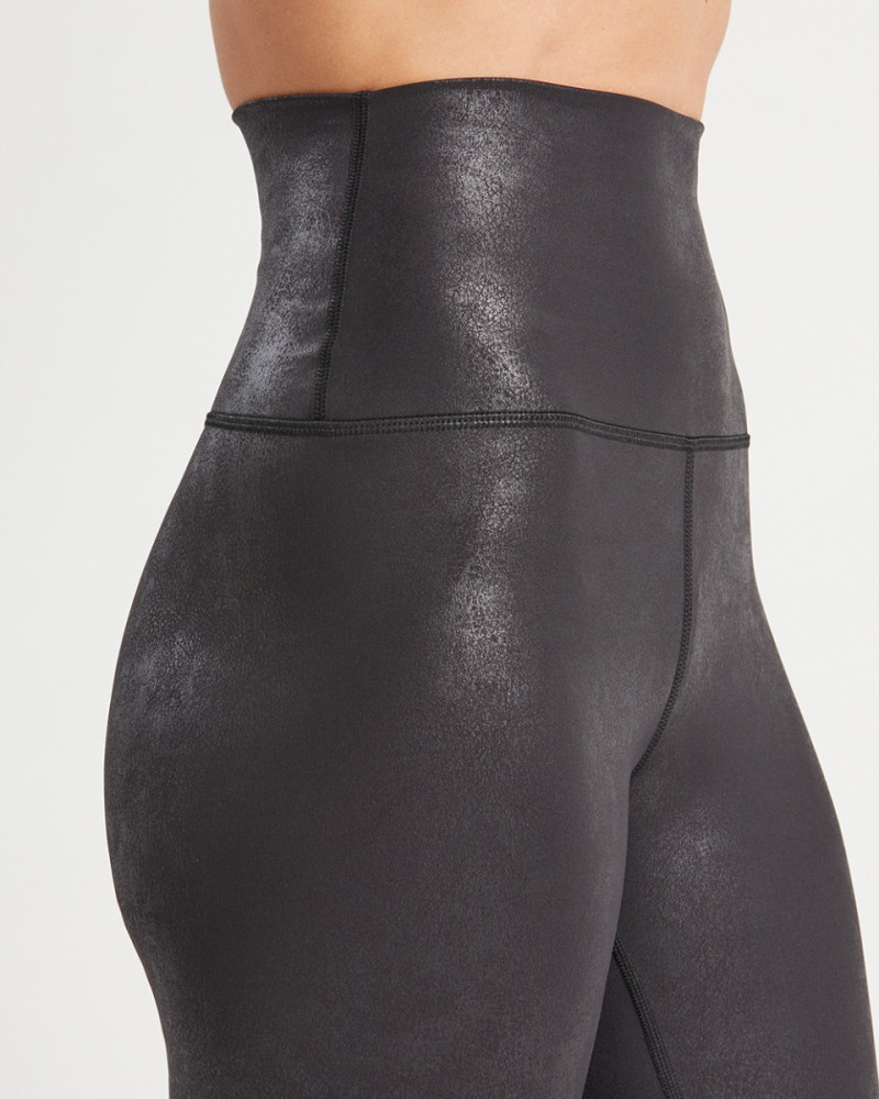 90 Degree by Reflex Faux Leather Cropped Leggings on SALE