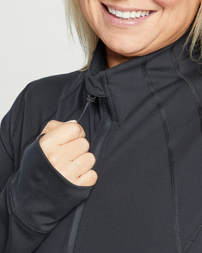 90 Degree By Reflex Womens Citylite Full Zip Jacket With Front Pockets And  Side Bungee Cords - Black - X Small : Target