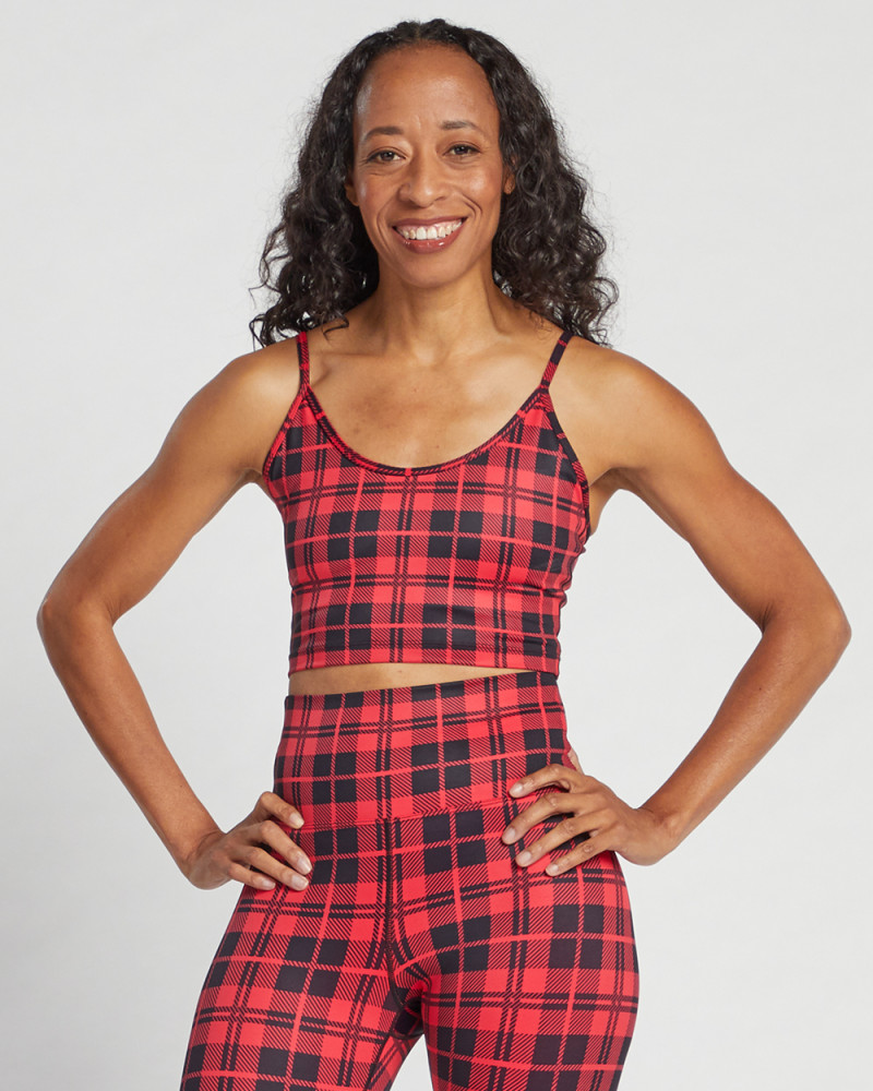 checkered bralette top