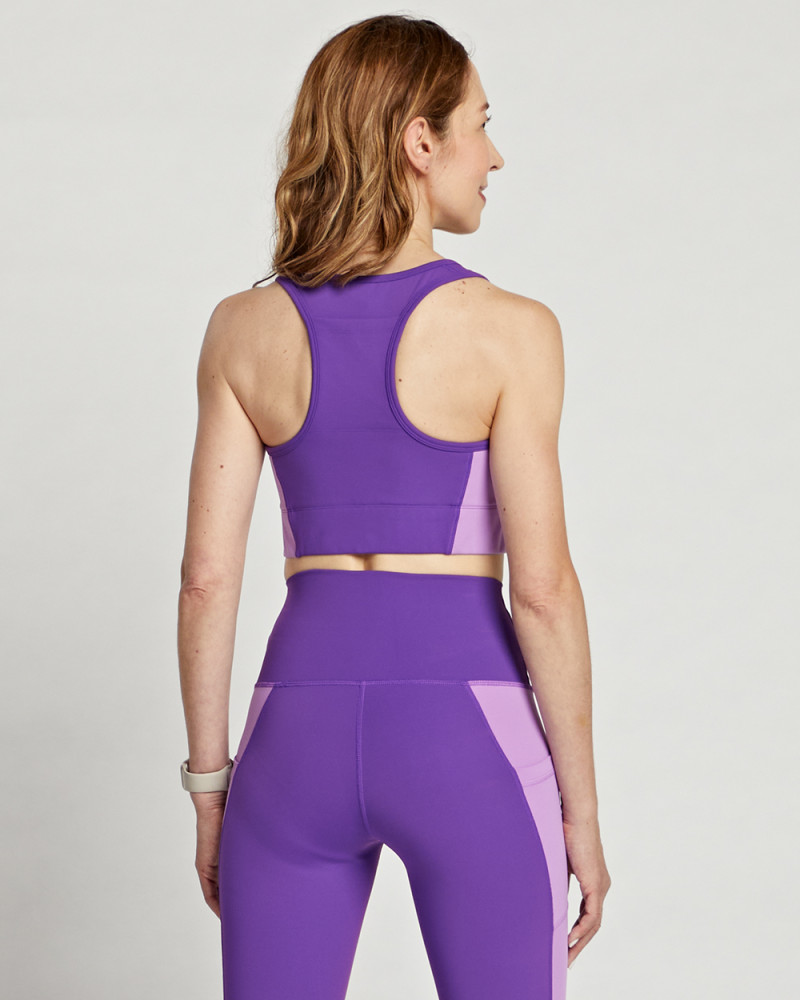 Purple Colorblock Bra - 90 DEGREE BY REFLEX