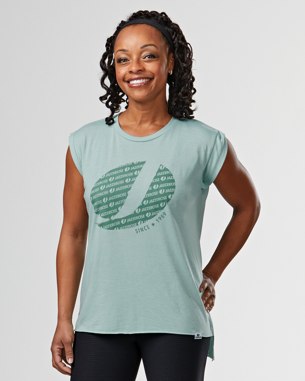 Rolled Sleeve Tank - JAZZERCISE