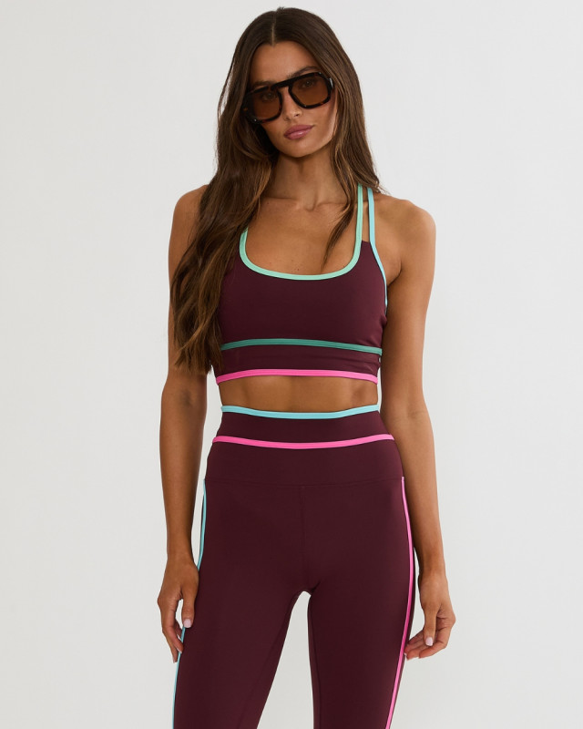 Raspberry Bloom Bra Top - BEACH RIOT