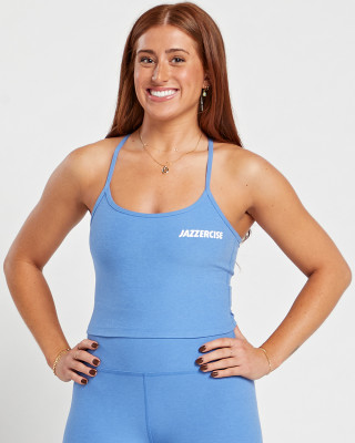 Sky Blue Racerback Bra Top - BEYOND YOGA