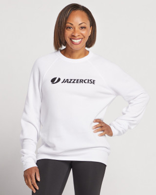 White Raglan Sweatshirt - JAZZERCISE